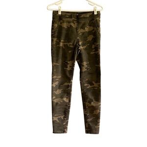 New York and Company SoHo Pull On Pants Size S Green Brown Black Camo
